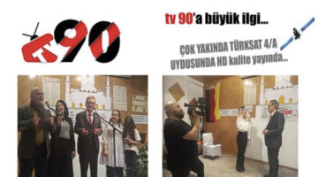 Türksat uydusundan yayına çıkmaya hazırlanan TV 90, test yayınlarına başladı.