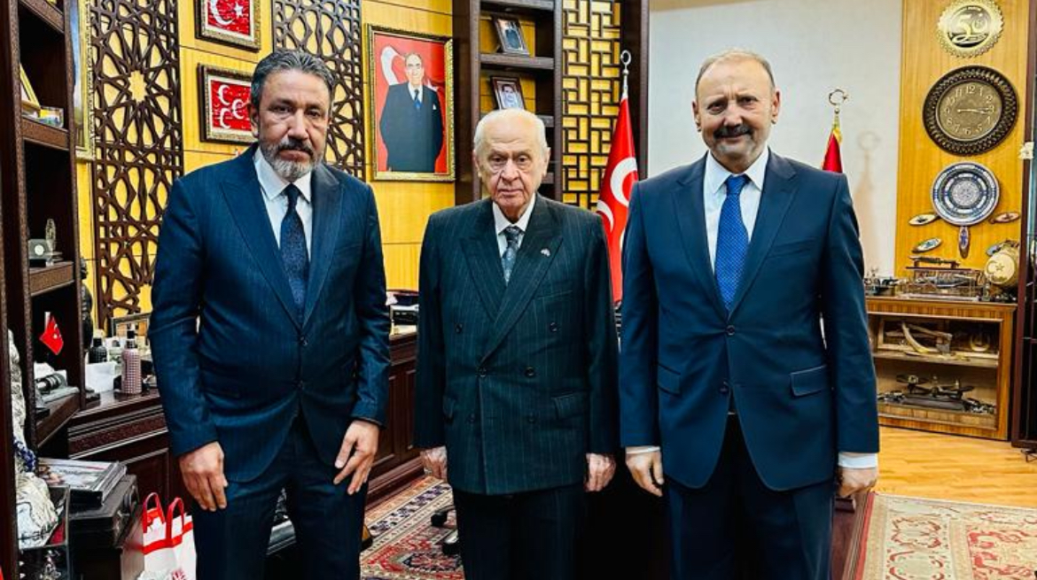 Devlet Bahçeli Menderes Kutlu’yu MHP Genel Merkez’de Kabul Etti